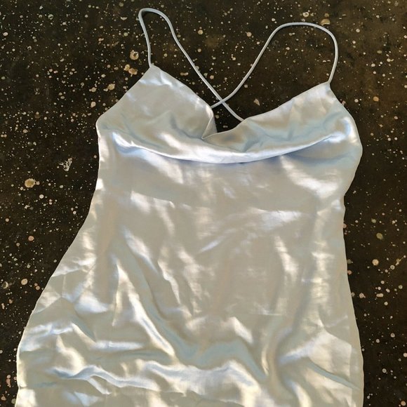 superdown Billie Drape Midi Dress Slip Dusty Blue - Picture 6 of 7